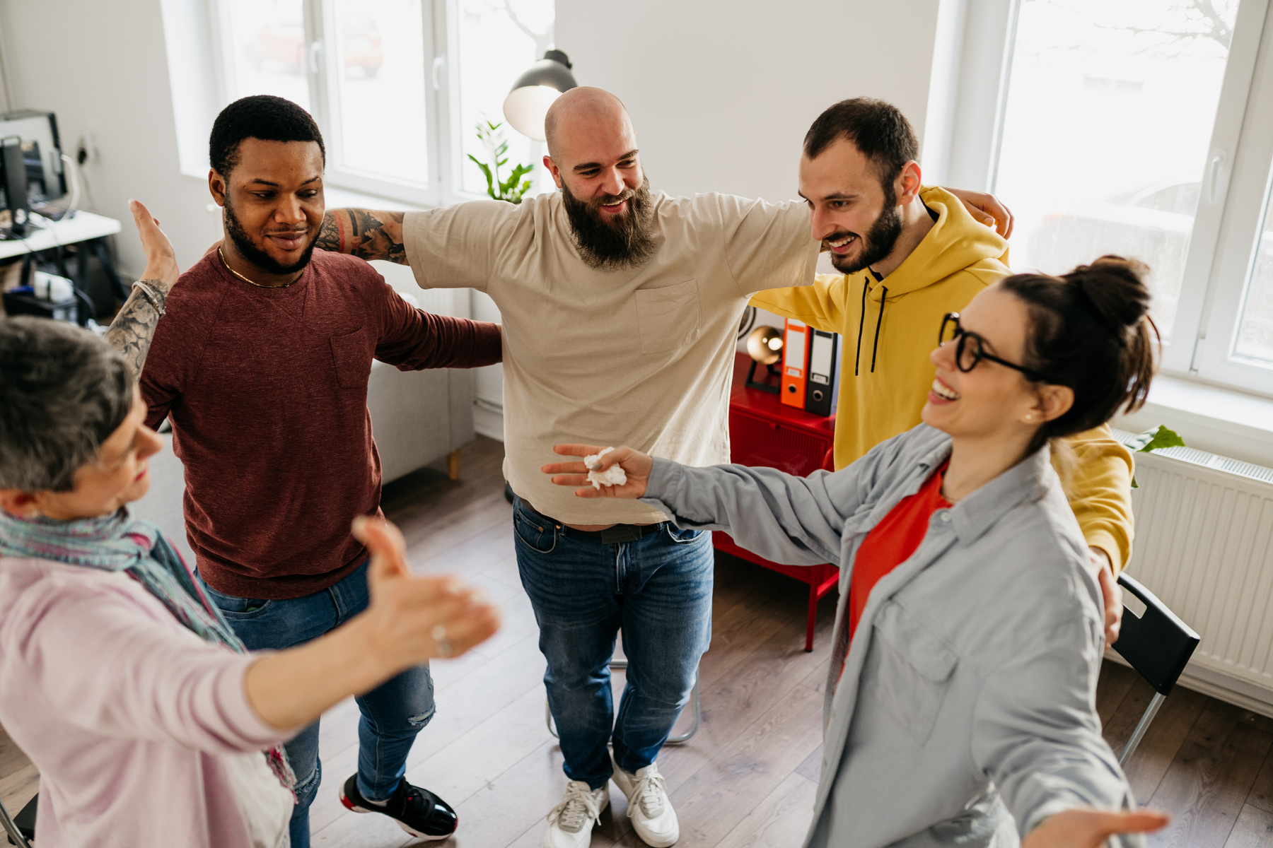 Group Hugs on a Group Therapy